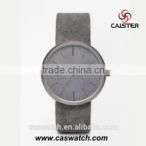 2016 Hot Fashion Round Case Men's Watch, Quartz Movement Leather Watch on , Custom Made Delicate Western Wristwatch thumbnail-1