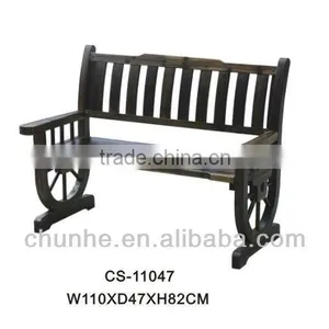 Wooden Wheel Bench thumbnail-1