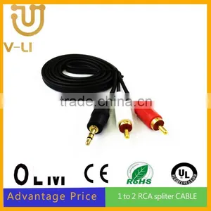 Gold Plated l Shape Rca Audio Video Cable Audio Cable for Headphone thumbnail-2