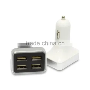 Universal Smart Fuse Circuit-Breaker Protection 4 Port USB 5V 6.2A 5.8A Car Charger For Mobile Phones Tablet PC thumbnail-1