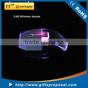 New Style Transparent Luminous Colorful Lights 2.4G Wireless Mice Mouse for Laptop PC thumbnail-1