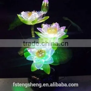 Wholesale Artificial Green Lotus Flowers/LED Fiber Optic Lotus Flowers Lamp thumbnail-3