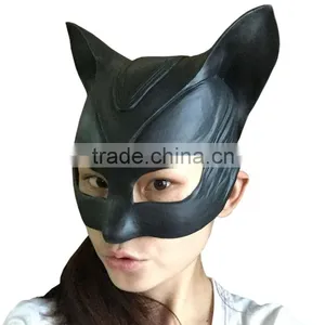 Halloween Women Cosplay Party Mask Catwoman Latex Mask Rubber Mask Halloween Props thumbnail-1
