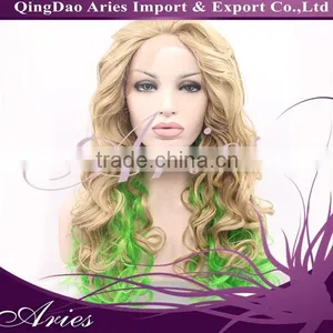 Best Quality Highlight Color Heat Resistant Fiber / Synthetic Lace Front Wig thumbnail-3