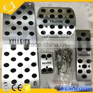 Foot Brake Pedal Cover Aluminium Alloy Accelerator Pedal Brake Pedal Rest Pedal Car Kits for Toyota ALPHARD VELLFIRE ESTIMA thumbnail-1