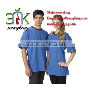 Blue Black Antistatic ESD Clean Room T-shirt Polo Shirt thumbnail-1