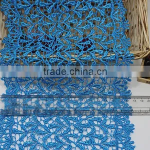 18.5cm Bulk Wide Embroidery Cotton Lace Trim,Color Lace Trim For Clothing thumbnail-2