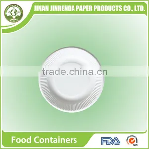 Disposable Tableware of 6 Inch Lace Round Party Plate With Sugarcane Pulp thumbnail-1