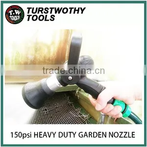 150PSI Aluminum Body Rubber Fire Man Heavy Duty Level Flow Control Garden Nozzle thumbnail-1