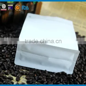 Wholesale Biodegradable Flat Bottom White Kraft Paper Bag Packaging for Coffee Supplier's Choice thumbnail-2