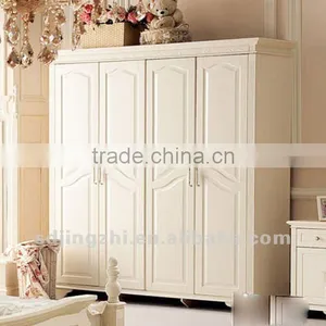 Classical White Solid Wood Walk in Closet Standard Size JZW023 thumbnail-1
