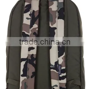 Camouflage Printed Canvas School Bag College Style Backpack thumbnail-2