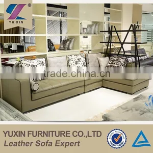 Medium Sized Grey Green Genuine Leather Sofa/synthetic Leather Sofa Quality Choice thumbnail-2