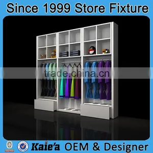 Wooden Wall Panels Display Rack/clothes Display Cabinet for Store thumbnail-4