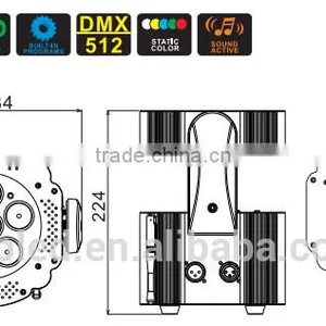 New Rechargable Battery/Wireless DMX PAR CAN 6pcs 4-in-1 8W RGBW thumbnail-3