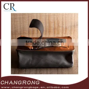 Dopp Kit Travel Canvas Pouch Toilet Pouch Leather Trim thumbnail-1