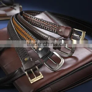 2015 Bonded Leatehr Braided Belt for Men thumbnail-2