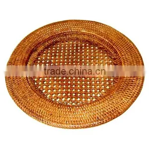 Round Rattan Basket Tray thumbnail-5