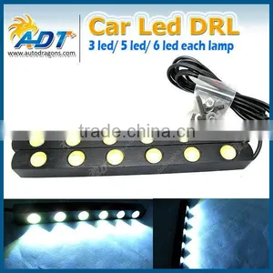 2pcs Flexible COB Daytime Running Light 12V 24V Fog Light DRL 6 LED Waterproof thumbnail-1