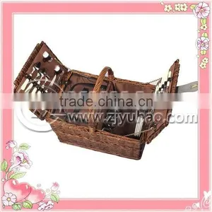 Cheap Wicker Picnic Dinner Set for 4 Peple With Blanket at New Design,beautiful Color and Good Price. thumbnail-1