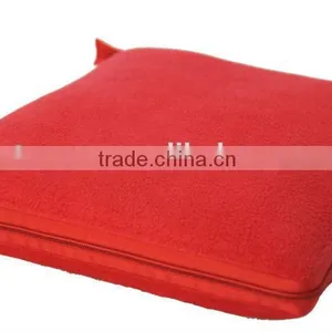 Red Fleece Blanket for Airplane and Travel Zip up to a Bag Easy for Carry thumbnail-2