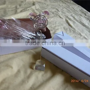 Pink (White) Crystal Butterfly Place Card Holders thumbnail-5