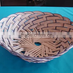 Pattern Style Decoration Bamboo Fruit Basket thumbnail-1