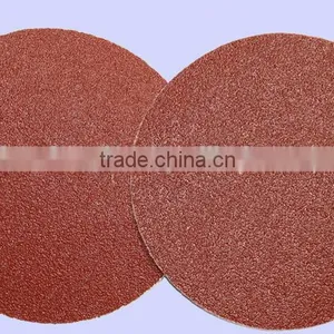 Red Round Aluminum Oxide Hook and Loop Disc Sandpaper Disc Made in China thumbnail-2