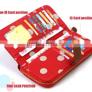 Fashion Canvas Zippered Clutch Wallet For Girls thumbnail-3