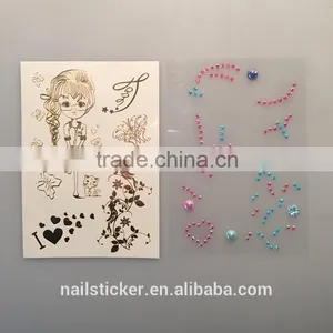 Custom Multi-application Metallic Tattoo With Rhinestone Gold Crystal Hair Tattoo Stickers thumbnail-6