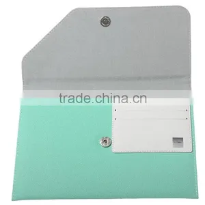 2-Tone PU Leather Envelope Sleeve Pouch for Tablet With Card Holders thumbnail-5