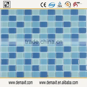 Demax Blue Glass Mosaic Tile for Project Colored River Mother thumbnail-1