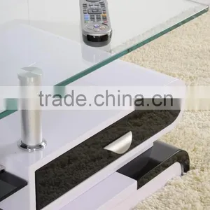 TV-3009 Glass Top TV Stand With Drawers thumbnail-3