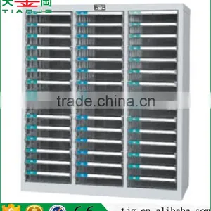 TJG Taiwan Office Efficiency 16 With Label Card Dustproof Transparent Drawer Metal Filing Document Cabinet thumbnail-2