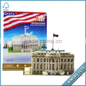 World's Architecture Design Houses 3D Puzzle for The White House thumbnail-1