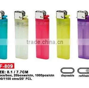 Cheap Bulk Flint Lighter With Five Semi-transparent Colors,77mm,80mm thumbnail-1
