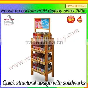 Bespoke Display for Beverage Bottle or Wine Made From Wood thumbnail-1