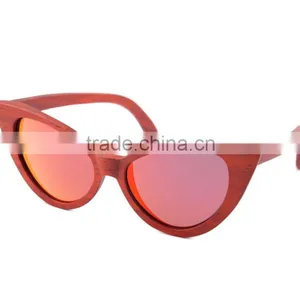 Vintage Butterfly Shape Frame Natural Wood Sunglasses With Custom Logo thumbnail-4