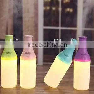 Cute Bottle Shape Mini Portable Air Humidifier Ultrasonic Humidifier With LED Night Lamp thumbnail-2