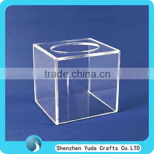 Clear Acrylic Lucky Draw Box, Plexiglass Collection Box, Acrylic Raffle Box thumbnail-1