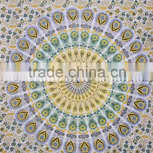 Queen Indian Ombre Mandala Ethnic Gypsy Wall Art Hippie Boho Cotton Home Decorative Tapestry thumbnail-3