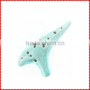 2013 Hot Sale Blue Ceramic Musical Instrument of Ocarina thumbnail-1