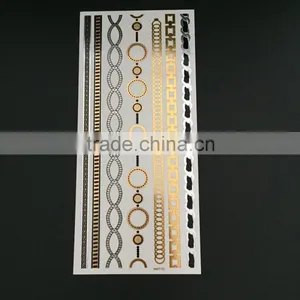 WMT-103 The Middle East Style Metallic Flash Tattoo Sticker thumbnail-1