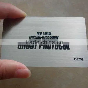 Brushed Stainless Steel Metal Name Card thumbnail-1