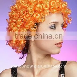 Synthetic Hair Disco Party Afro Football Fan Wigs Hair Children& Adult thumbnail-1