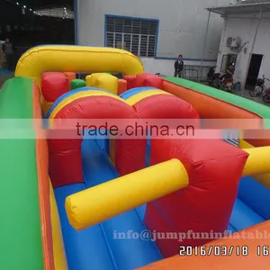 60feet Inflatable Obstacle Course for Sale, Cheap Inflatable Slide and Obstacle Challenge Children Bouncy Playground thumbnail-5