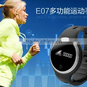 Waterproof Sport Wearable Android Bluetooth Bracelet Smart Watch E07 Fitness Pedometer Tracker Wristband Smart Blacelet thumbnail-1