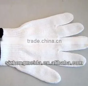 Cheap Safety Bleached White Cotton Knitted Glove in China thumbnail-1