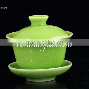 Wholesale Best Price Porcelain Green Crackleware Tea Cup And Saucer thumbnail-1