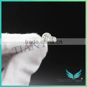 Moissanite Jewelry Store Wholesale Synthetic Gemstone 14k White Gold 4.5mm E F Color Moissanite Wedding Ring Sets thumbnail-5